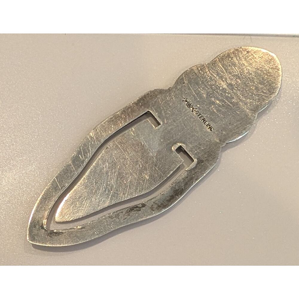 Vintage Frank Whiting Princess Ingrid Sterling Silver Bookmark Art Deco Monogram - Picture 2 of 4